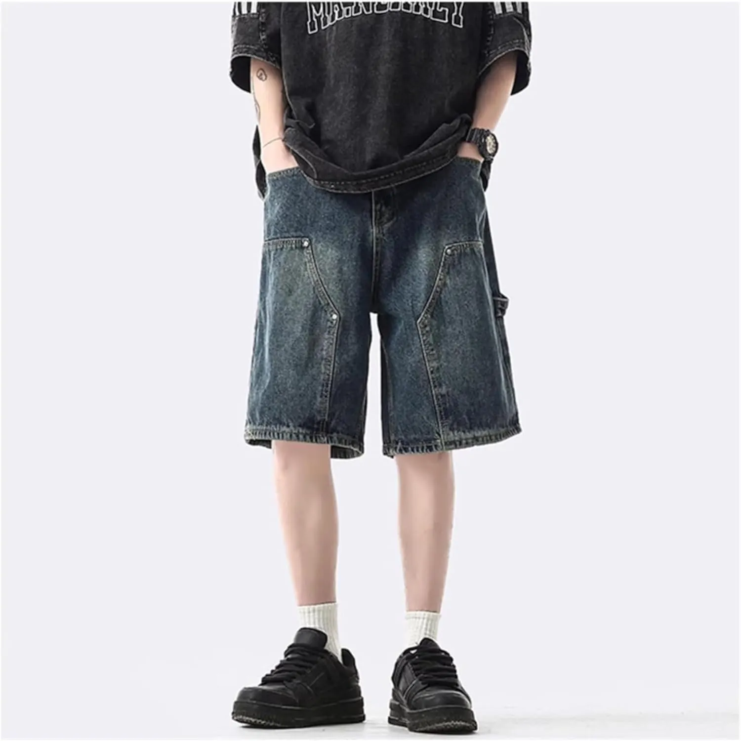 Streetwear Baggy Jorts Summer Y2K Vintage Acid Wash Jean Shorts Fashion