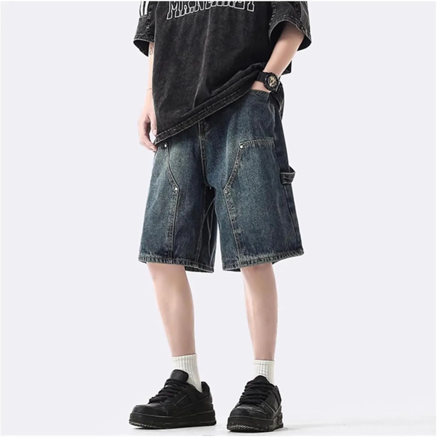 Streetwear Baggy Jorts Summer Y2K Vintage Acid Wash Jean Shorts Fashion
