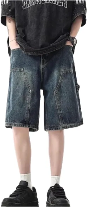 Streetwear Baggy Jorts Summer Y2K Vintage Acid Wash Jean Shorts Fashion