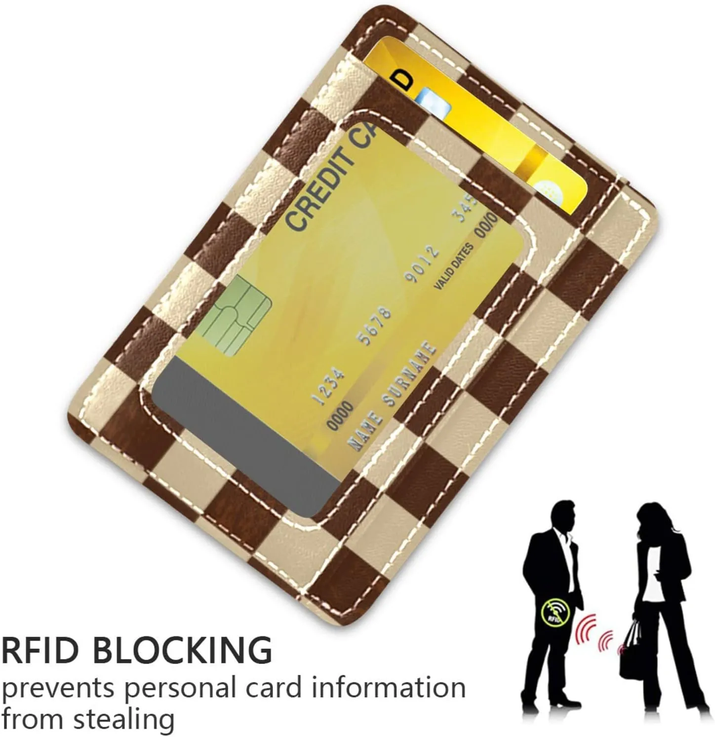 susiyo Slim Minimalist Wallets Rfid Blocking Card Wallets PU Leather Front Pocket Wallets for Men and Women