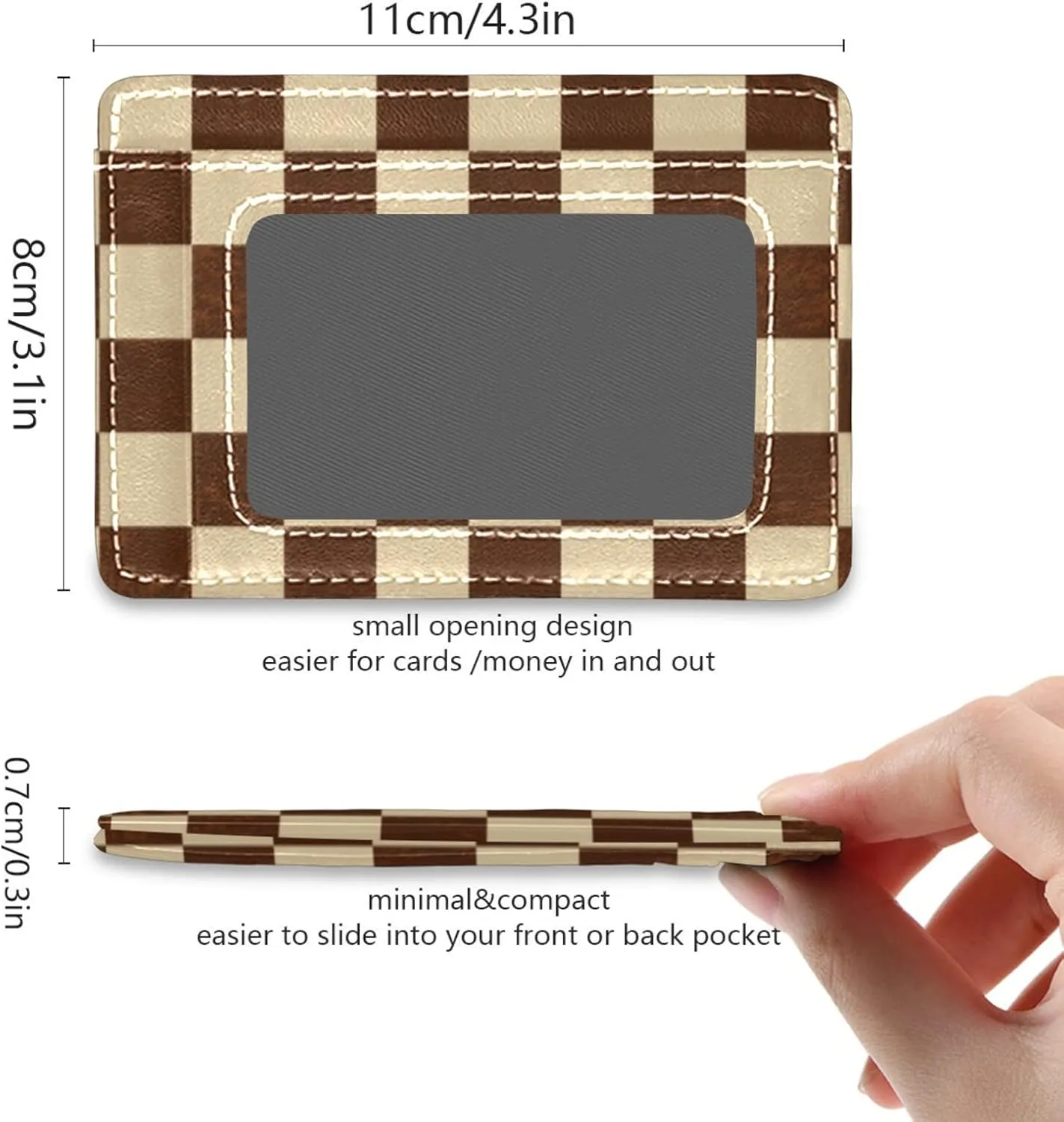 susiyo Slim Minimalist Wallets Rfid Blocking Card Wallets PU Leather Front Pocket Wallets for Men and Women