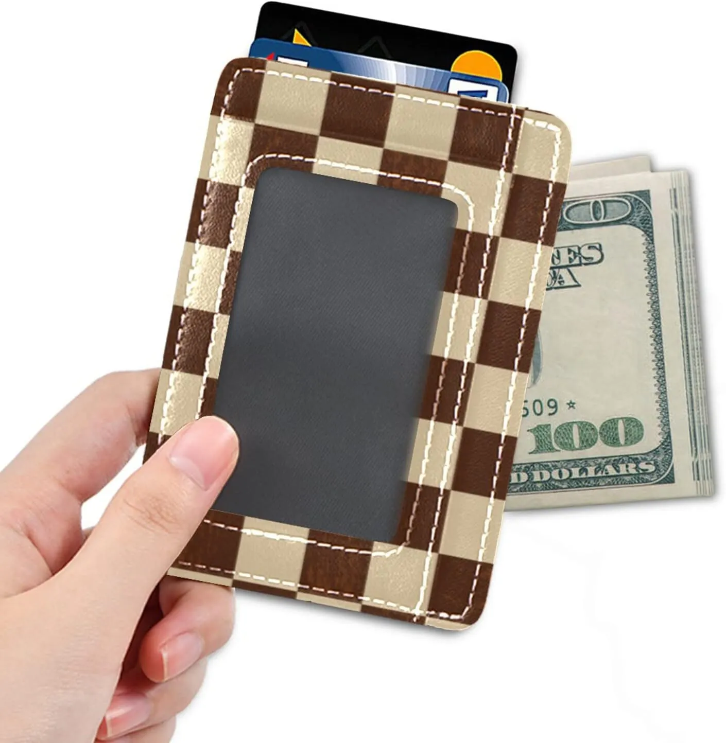 susiyo Slim Minimalist Wallets Rfid Blocking Card Wallets PU Leather Front Pocket Wallets for Men and Women