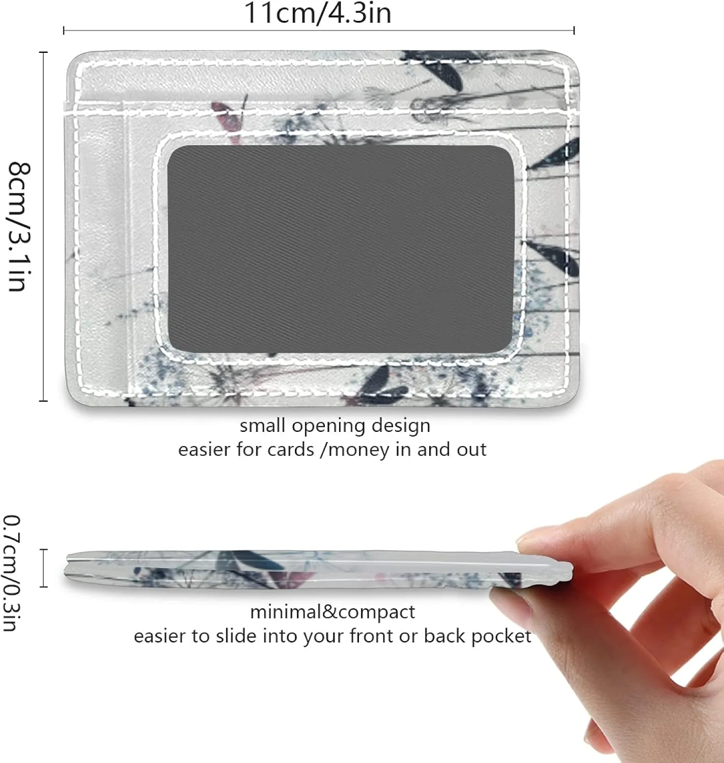 susiyo Slim Minimalist Wallets Rfid Blocking Card Wallets PU Leather Front Pocket Wallets for Men and Women