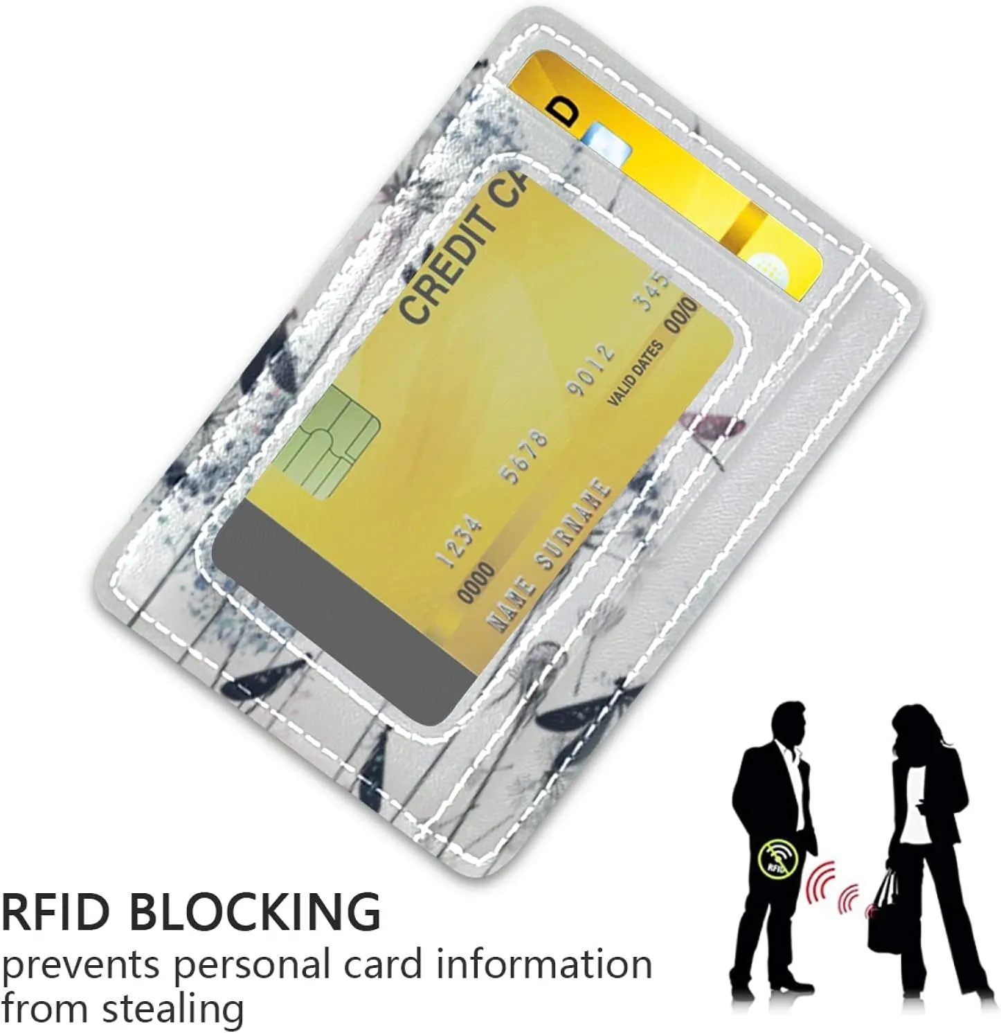 susiyo Slim Minimalist Wallets Rfid Blocking Card Wallets PU Leather Front Pocket Wallets for Men and Women