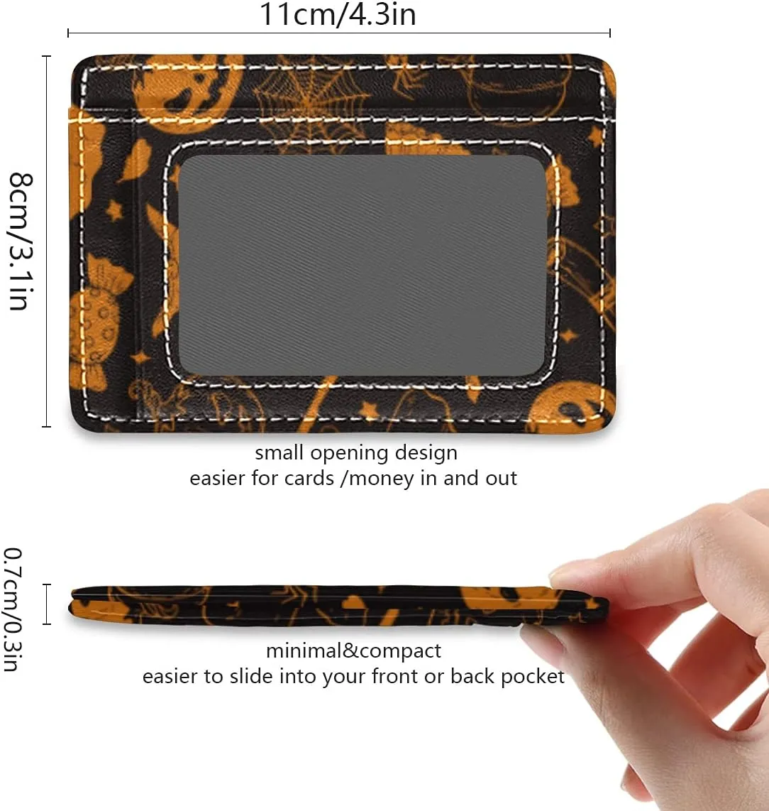 susiyo Slim Minimalist Wallets Rfid Blocking Card Wallets PU Leather Front Pocket Wallets for Men and Women