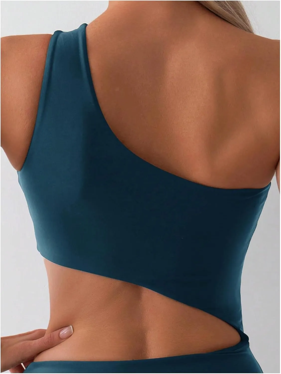 SweatyRocks Women's One Piece Swimsuit Cut Out One Shoulder Asymmetrical Bathing Suit