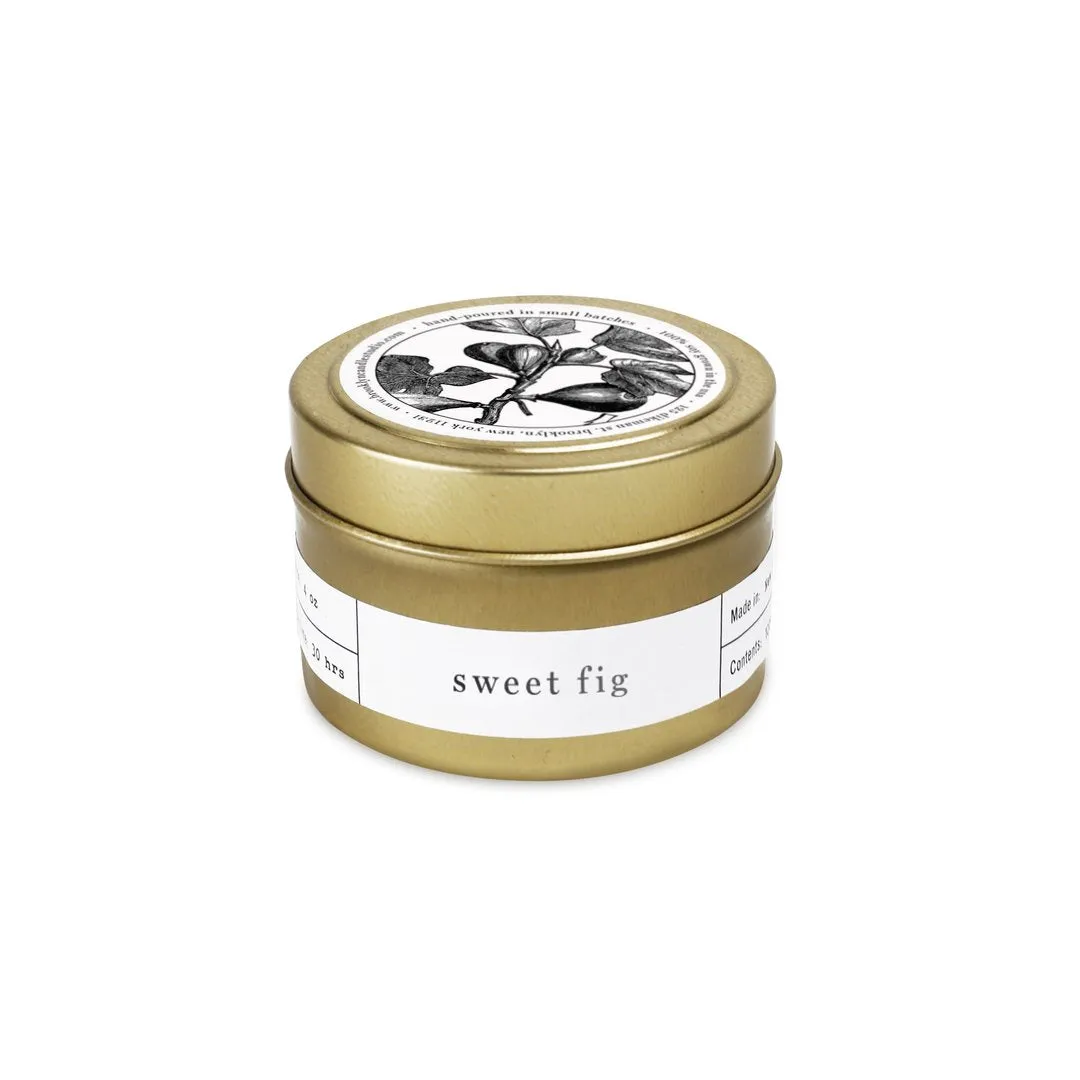 Sweet Fig Gold Travel Candle