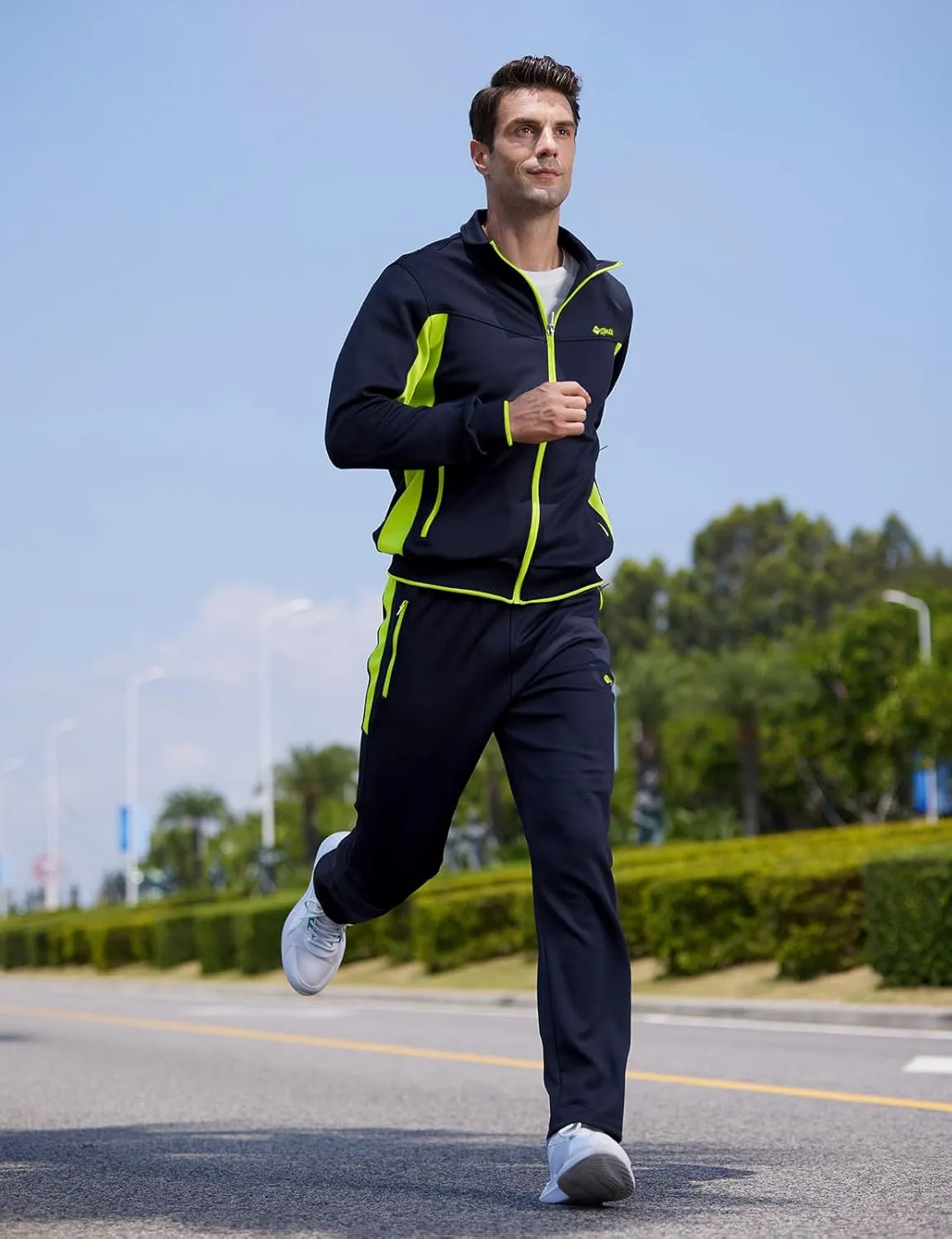 TBMPOY Men's Tracksuits Sweatsuits for Men Sweat Track Suits 2 Piece Casual Athletic Jogging Warm Up Full Zip Sets