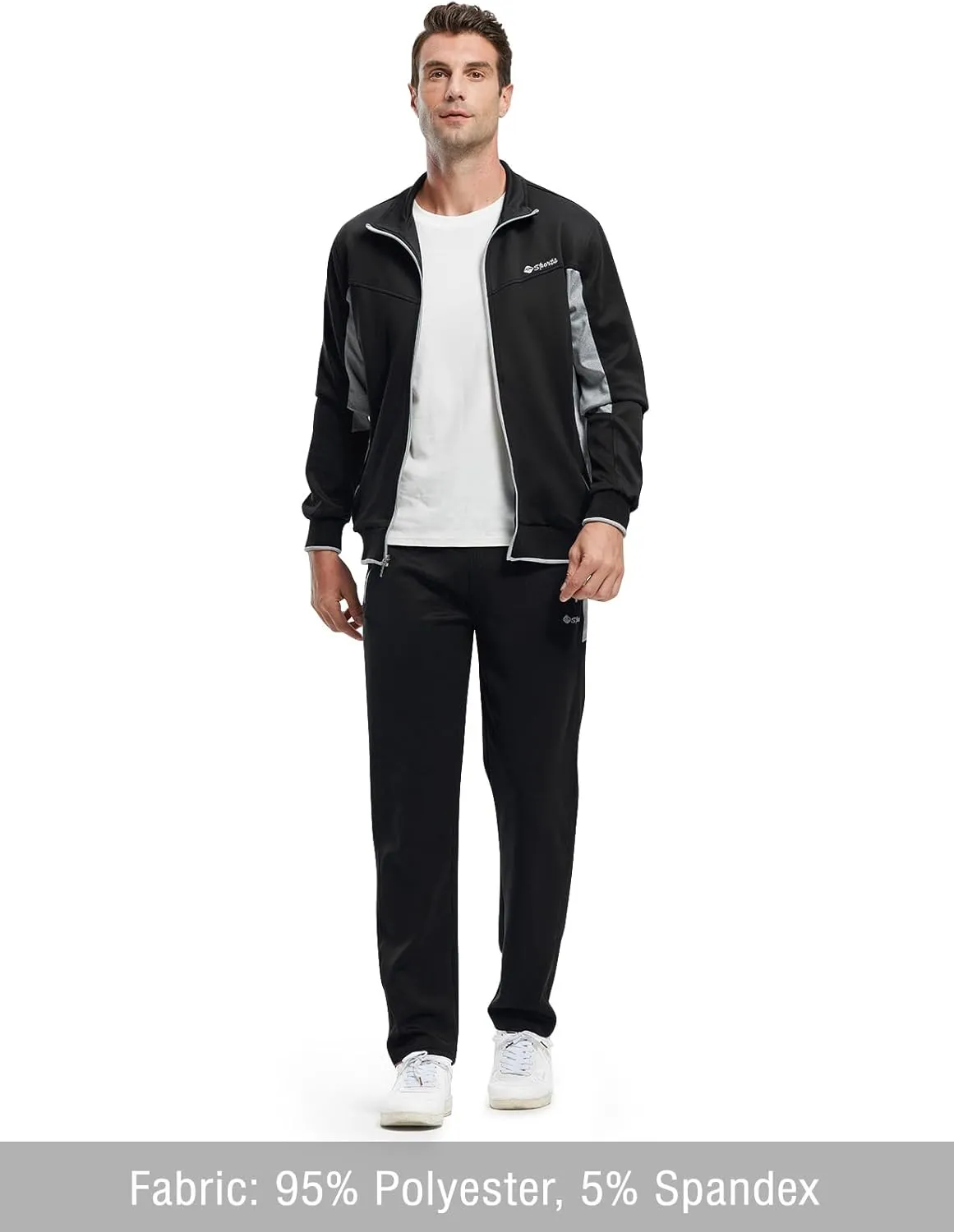 TBMPOY Men's Tracksuits Sweatsuits for Men Sweat Track Suits 2 Piece Casual Athletic Jogging Warm Up Full Zip Sets