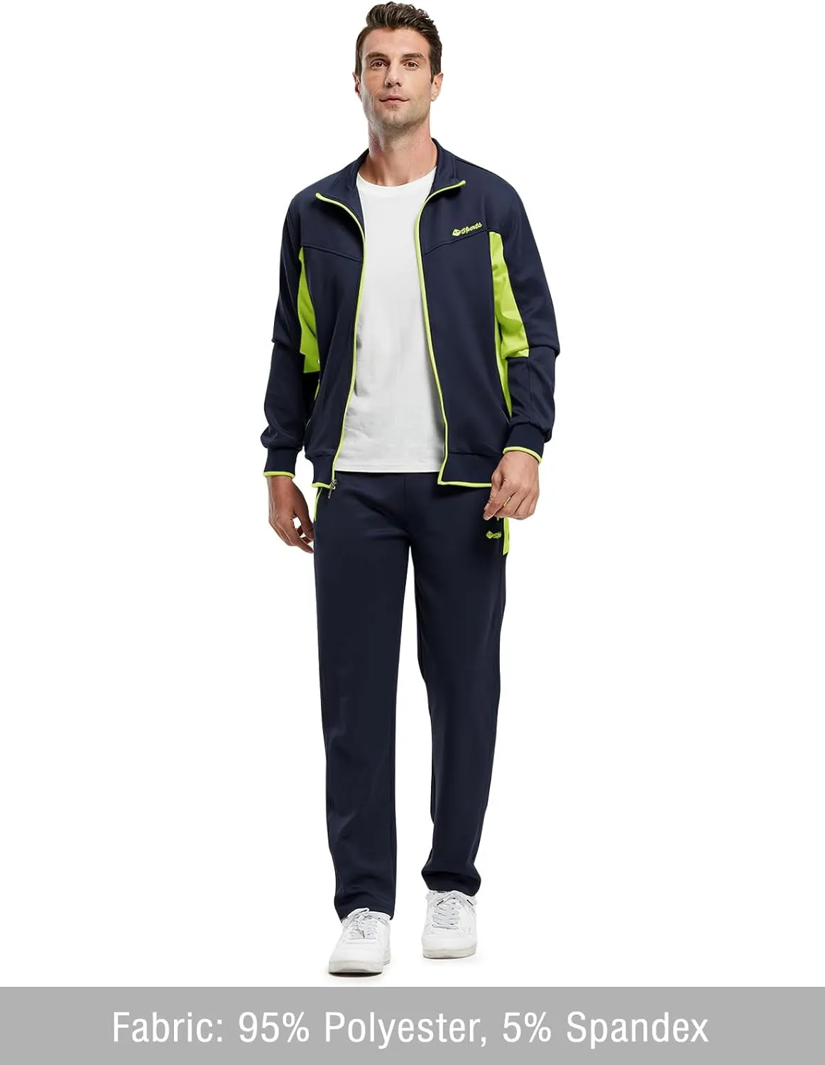TBMPOY Men's Tracksuits Sweatsuits for Men Sweat Track Suits 2 Piece Casual Athletic Jogging Warm Up Full Zip Sets