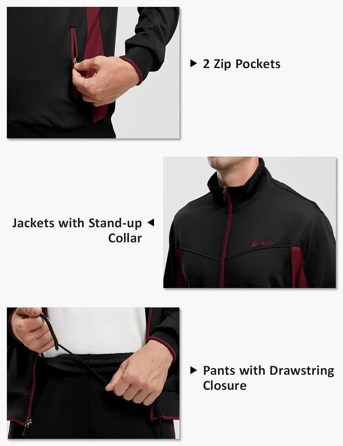 TBMPOY Men's Tracksuits Sweatsuits for Men Sweat Track Suits 2 Piece Casual Athletic Jogging Warm Up Full Zip Sets
