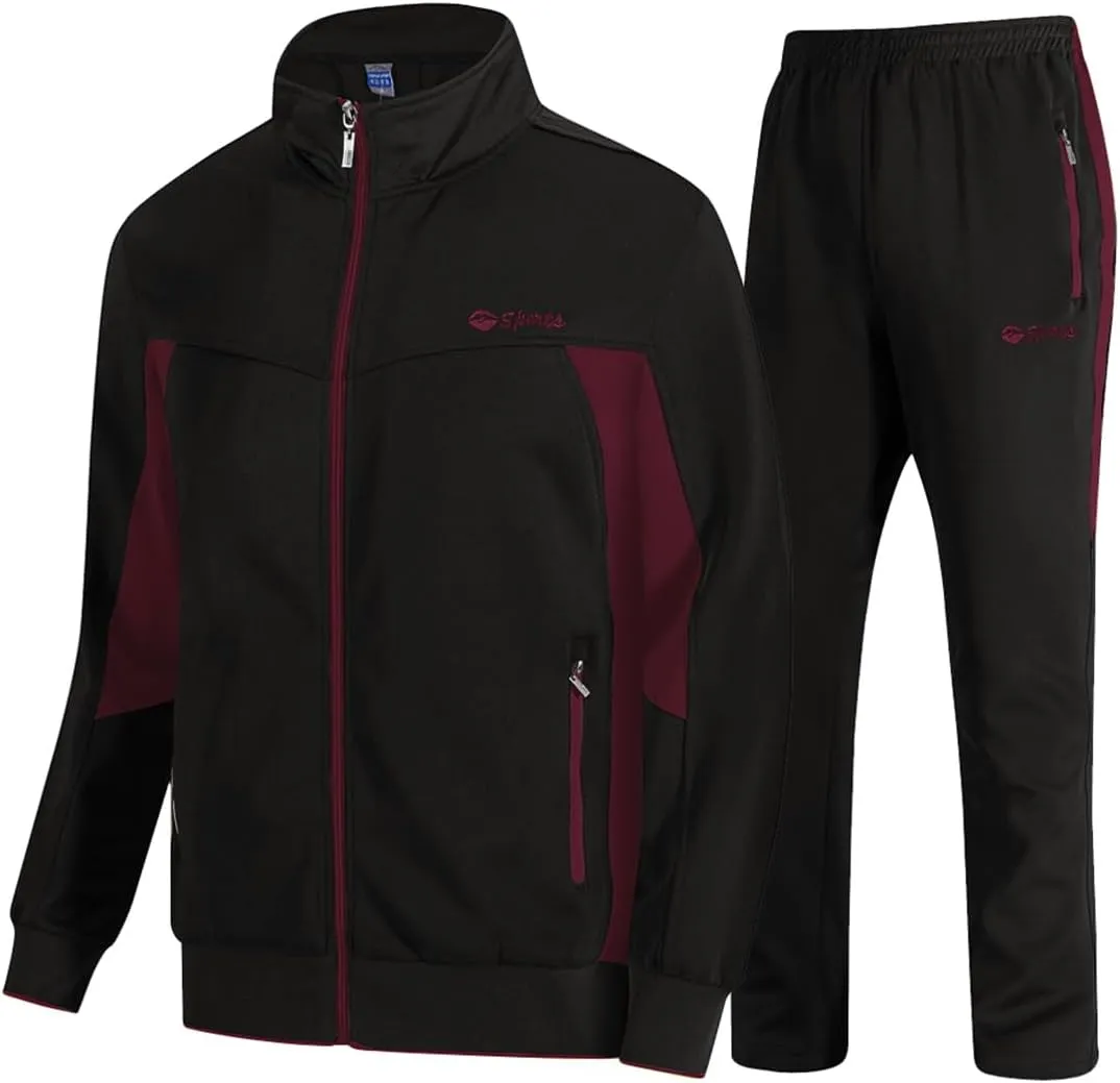 TBMPOY Men's Tracksuits Sweatsuits for Men Sweat Track Suits 2 Piece Casual Athletic Jogging Warm Up Full Zip Sets