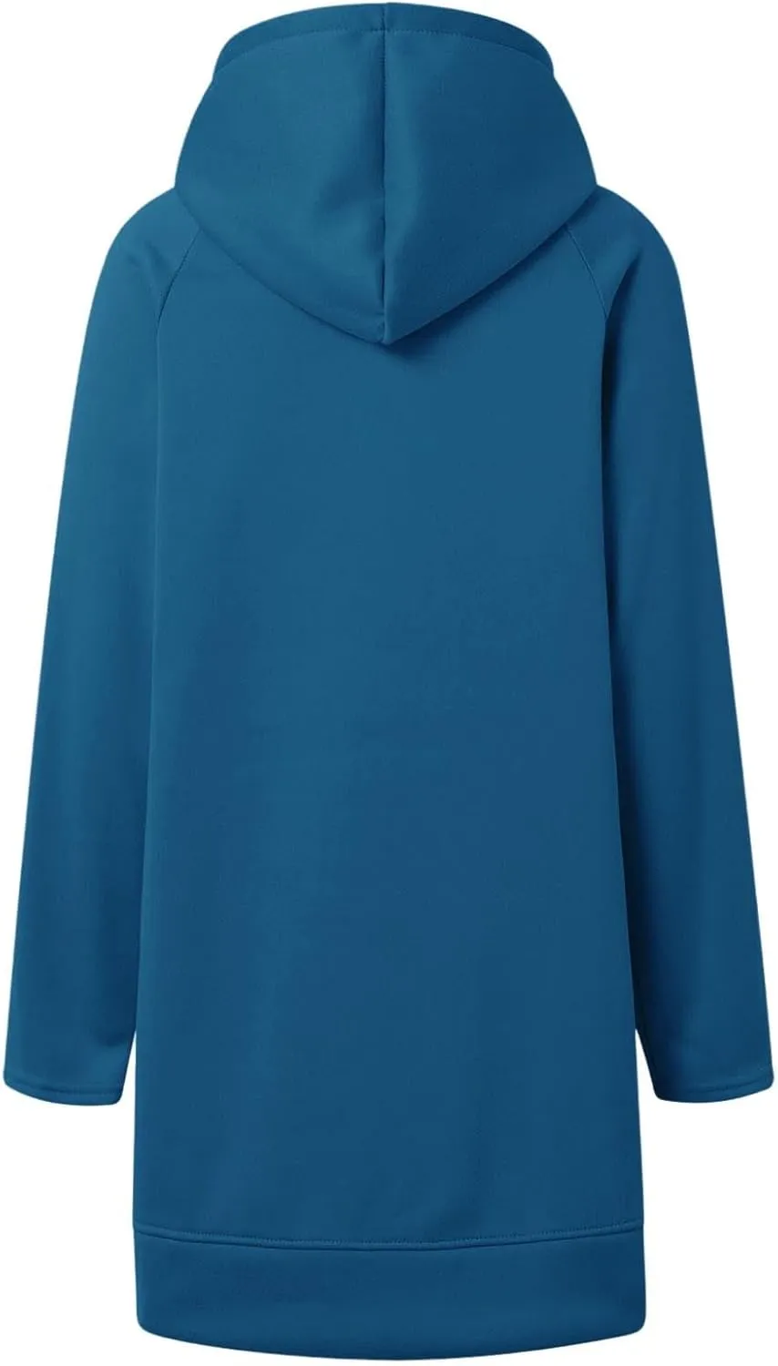 The Warmy Oversized Hoodie Dress, Warmy Hoodie, Women's Casual Pullover Split Hem Drawstring Long Sweatshirt with Pocket