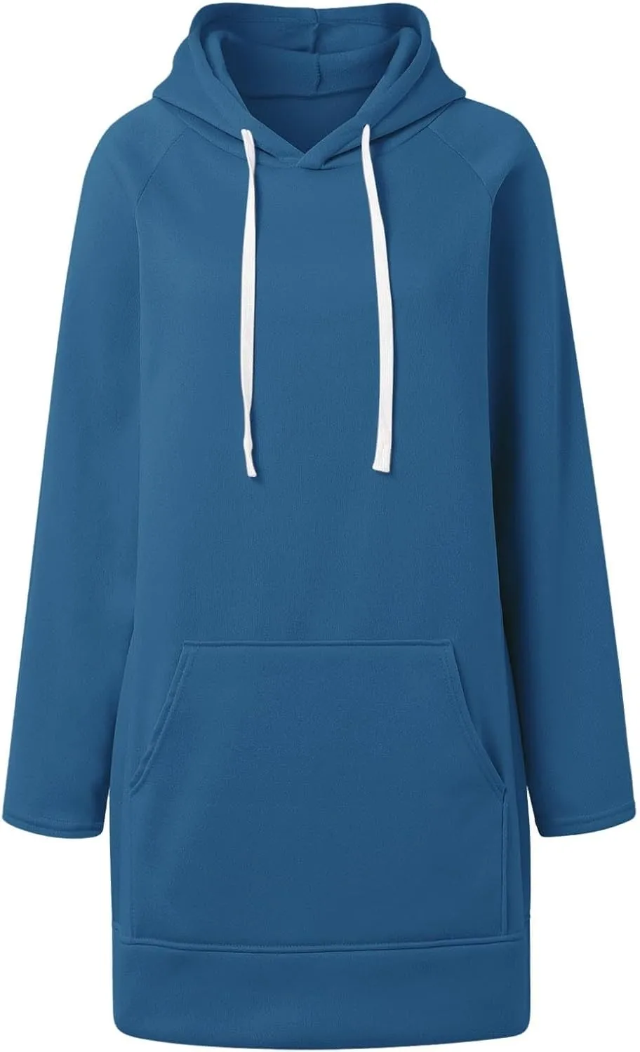 The Warmy Oversized Hoodie Dress, Warmy Hoodie, Women's Casual Pullover Split Hem Drawstring Long Sweatshirt with Pocket