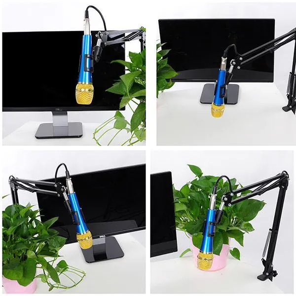 TheLAShop NB-35 Microphone Suspension Boom Scissor Arm Desktop Stand Studio