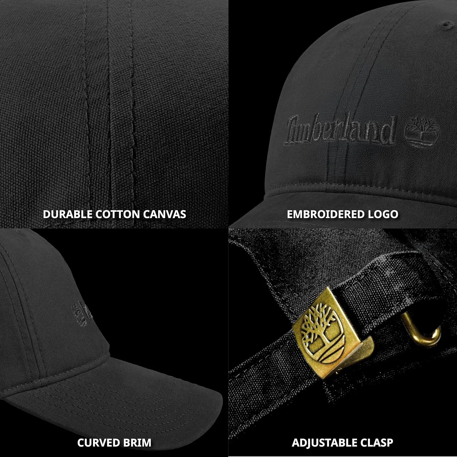 Timberland Cooper Hill Men's Baseball Cap - Cotton Canvas, Adjustable, Lightweight & Stylish Hat for Outdoor Activities