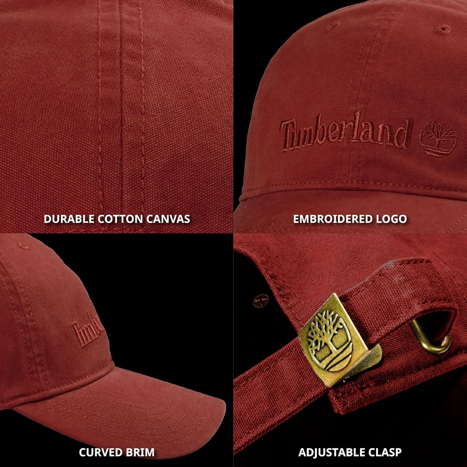 Timberland Cooper Hill Men's Baseball Cap - Cotton Canvas, Adjustable, Lightweight & Stylish Hat for Outdoor Activities