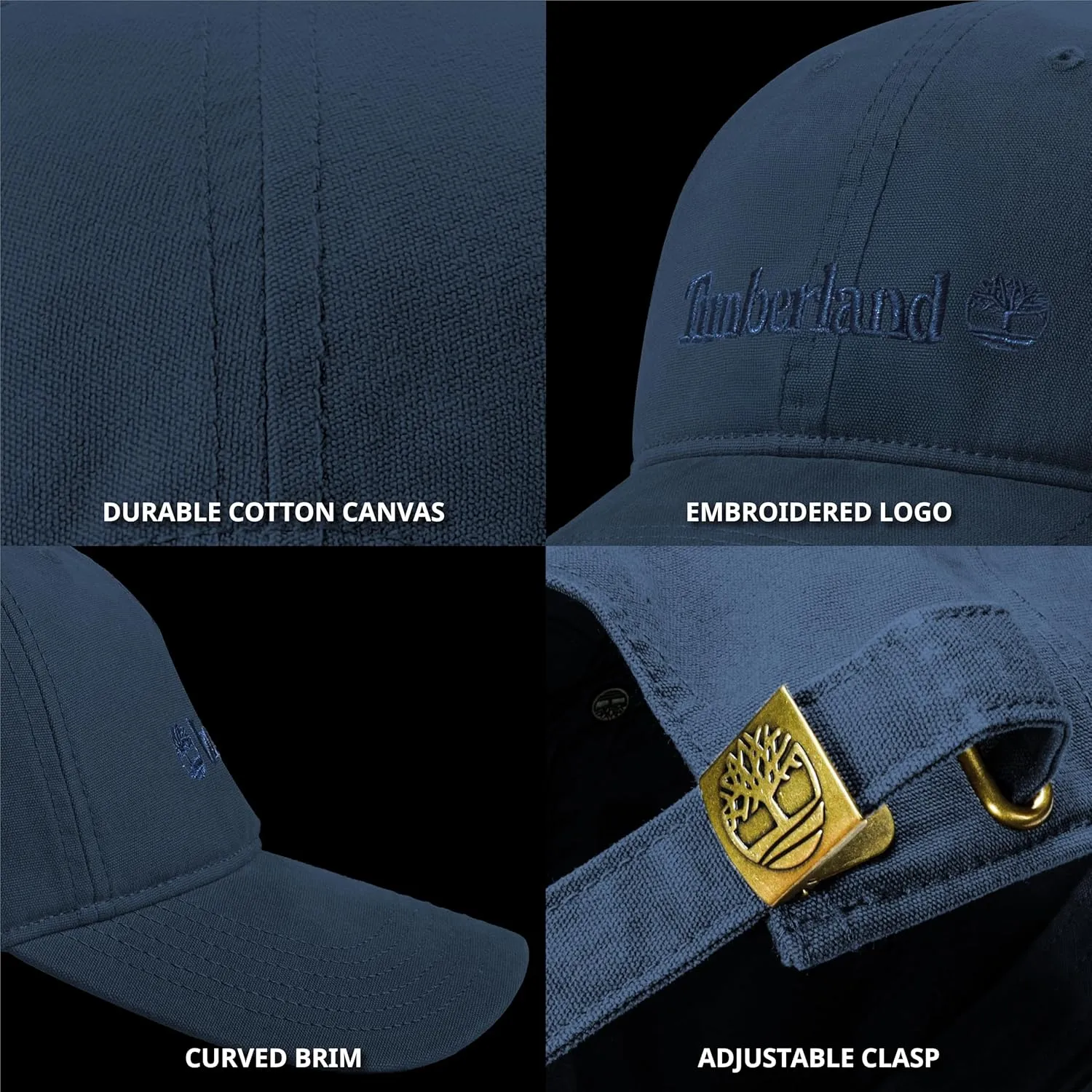 Timberland Cooper Hill Men's Baseball Cap - Cotton Canvas, Adjustable, Lightweight & Stylish Hat for Outdoor Activities