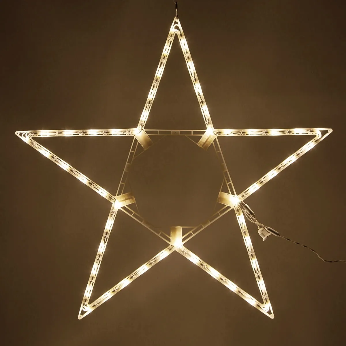 timeless 32a?? Warm White LED Star Light, Fold-Flat Christmas Lighted Star, Outdoor Warm White 32'