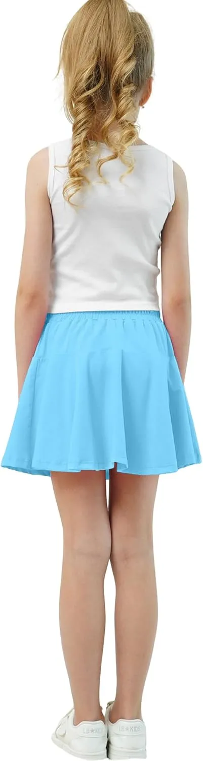 Toddler Skirt Little Girls Athletic Uniform Skorts Golf Outfit Cheer Tennis Skirts with Shorts