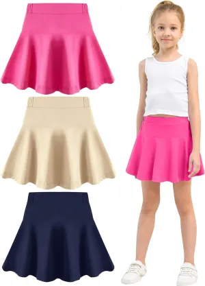 Toddler Skirt Little Girls Athletic Uniform Skorts Golf Outfit Cheer Tennis Skirts with Shorts