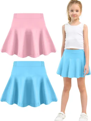 Toddler Skirt Little Girls Athletic Uniform Skorts Golf Outfit Cheer Tennis Skirts with Shorts