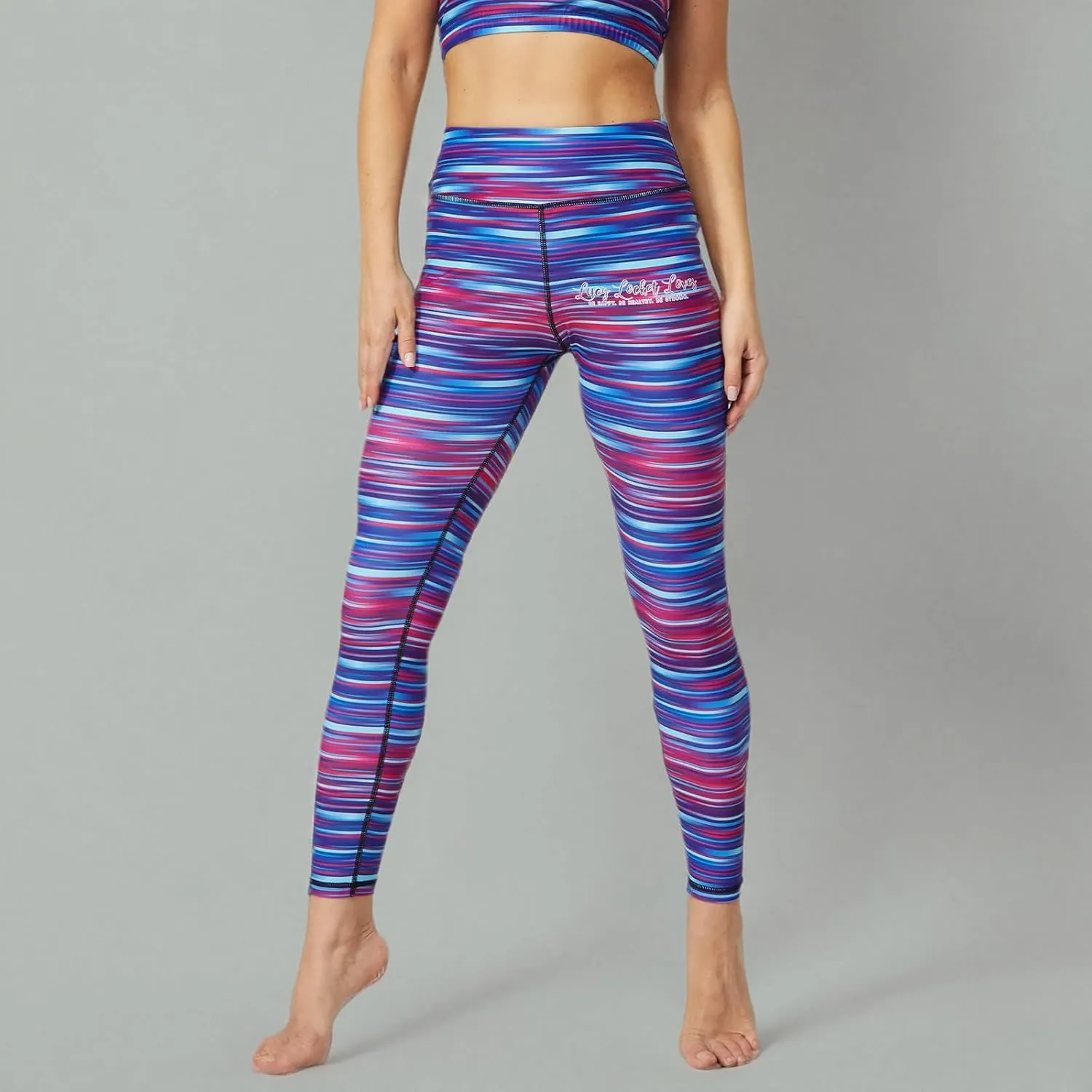 UIUO-UIPEU Women's Printed Yoga Pants with Pockets 7/8 Workout Leggings for Women Tummy Control Compression Leggings