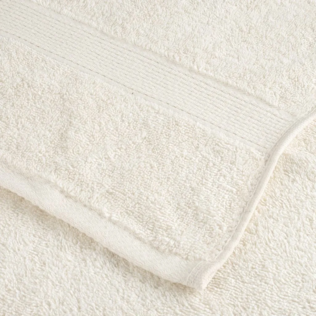 vidaXL 6 Piece Premium Towel Set SOLUND Cream 600 GSM - Ultra-Soft Ring-Spun Cotton, Highly Absorbent & Machine Washable