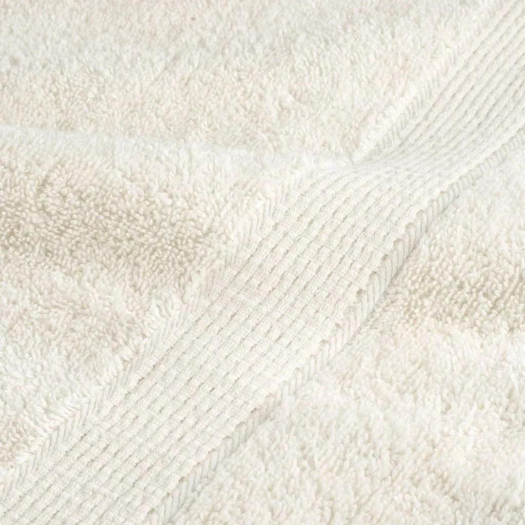 vidaXL 6 Piece Premium Towel Set SOLUND Cream 600 GSM - Ultra-Soft Ring-Spun Cotton, Highly Absorbent & Machine Washable