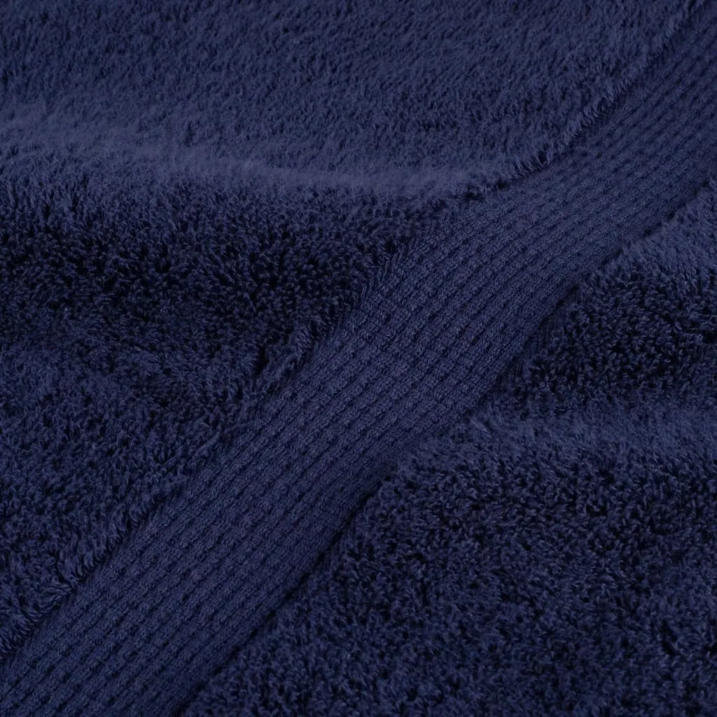 vidaXL 8 Piece Premium Navy Blue Towel Set SOLUND 600 GSM – Luxurious & Absorbent Cotton Towels