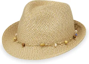 Wallaroo Hat Company  Womens Waverly Trilby Fedora  Short Brim Sun Hat, Packable, Adjustable Size for Medium Crown Sizes