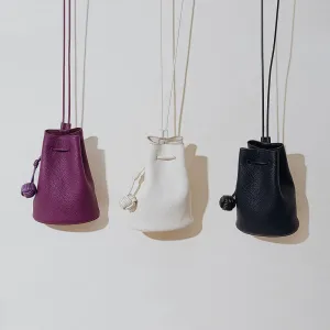Women' Genuine leather fashionable minimalist bucket bag summer shoulder bag