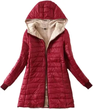 Women Hoodie Jackets, Zip-up Puffy Hoodie Coat, Warm Winter Sherpa Fleece Lined Hooded Jacket
