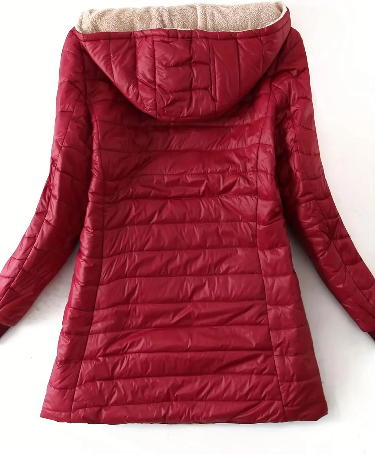 Women Hoodie Jackets, Zip-up Puffy Hoodie Coat, Warm Winter Sherpa Fleece Lined Hooded Jacket