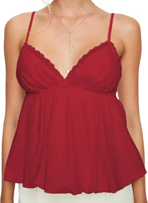 Women Y2K Cami Shirt Sexy V Neck Sleeveless Peplum Crop Top Spaghetti Strap Babydoll Tank Tops Going Out Camisole
