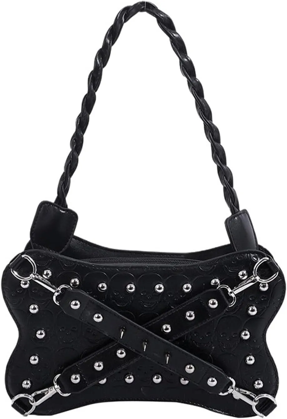 Women's Crossbody Bag Gothic Wallet Rivet Sweet Cool Dark PU Leather Punk Rock Party Shoulder Bag