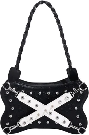 Women's Crossbody Bag Gothic Wallet Rivet Sweet Cool Dark PU Leather Punk Rock Party Shoulder Bag