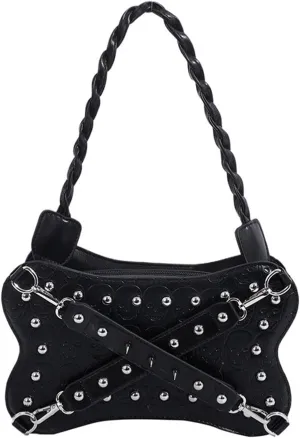 Women's Crossbody Bag Gothic Wallet Rivet Sweet Cool Dark PU Leather Punk Rock Party Shoulder Bag