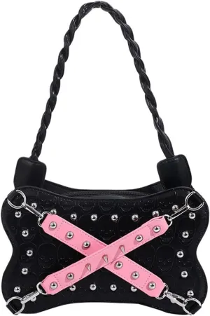 Women's Crossbody Bag Gothic Wallet Rivet Sweet Cool Dark PU Leather Punk Rock Party Shoulder Bag
