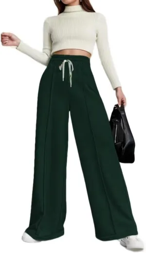 Women's Drawstring High Waist Wide Leg Sweatpants Oversized Sweats Pants Dressy Joggers Lounge Trousers with Pockets