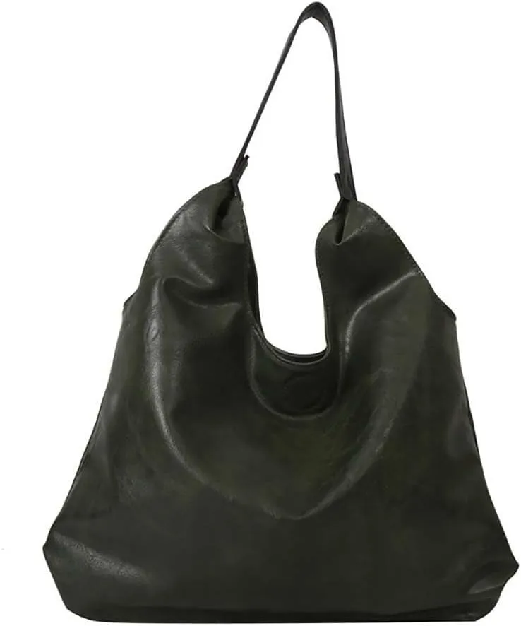 Women's Handbag Retro Solid Color Casual Minimalist PU Single Shoulder Underarm Tote Bags