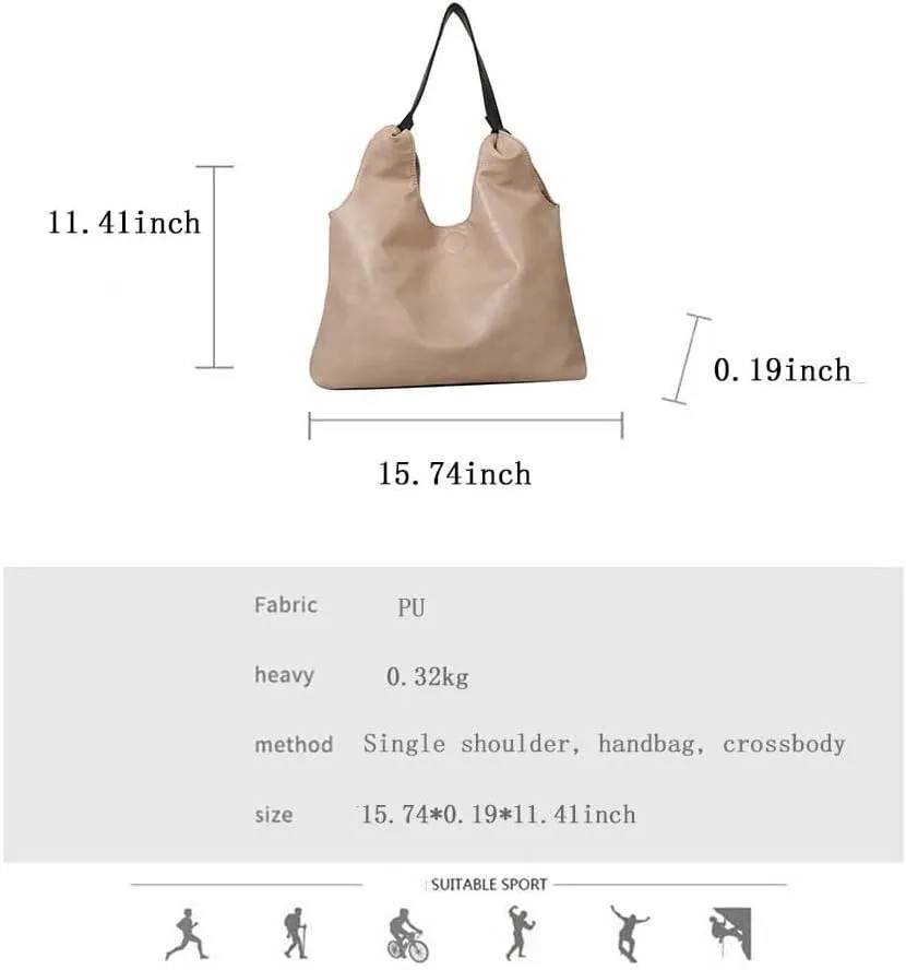 Women's Handbag Retro Solid Color Casual Minimalist PU Single Shoulder Underarm Tote Bags