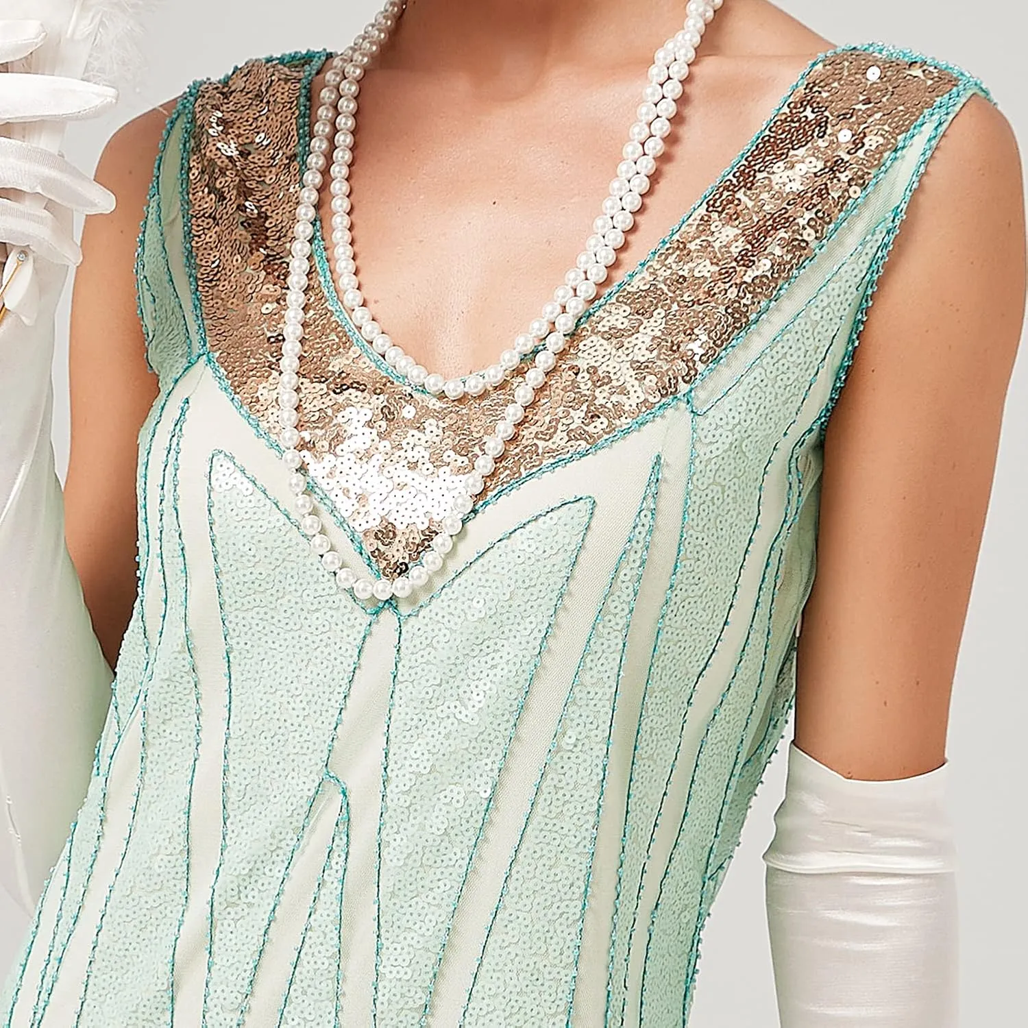 Women's Plus Size Flapper Dress Fringe Glitter Beaded Swing Roaring 20s Gatsby Short Sequin Masquerade Dresses