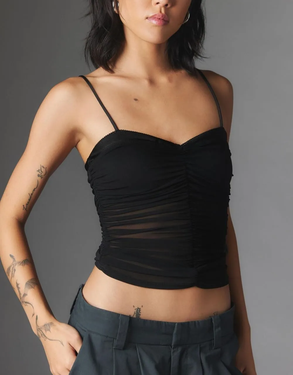 Women's Tank Top Spaghetti Strap Camisoles Lace Square Neck Bustier Cami Tops Summer Going Out Tops Y2K Streetwear
