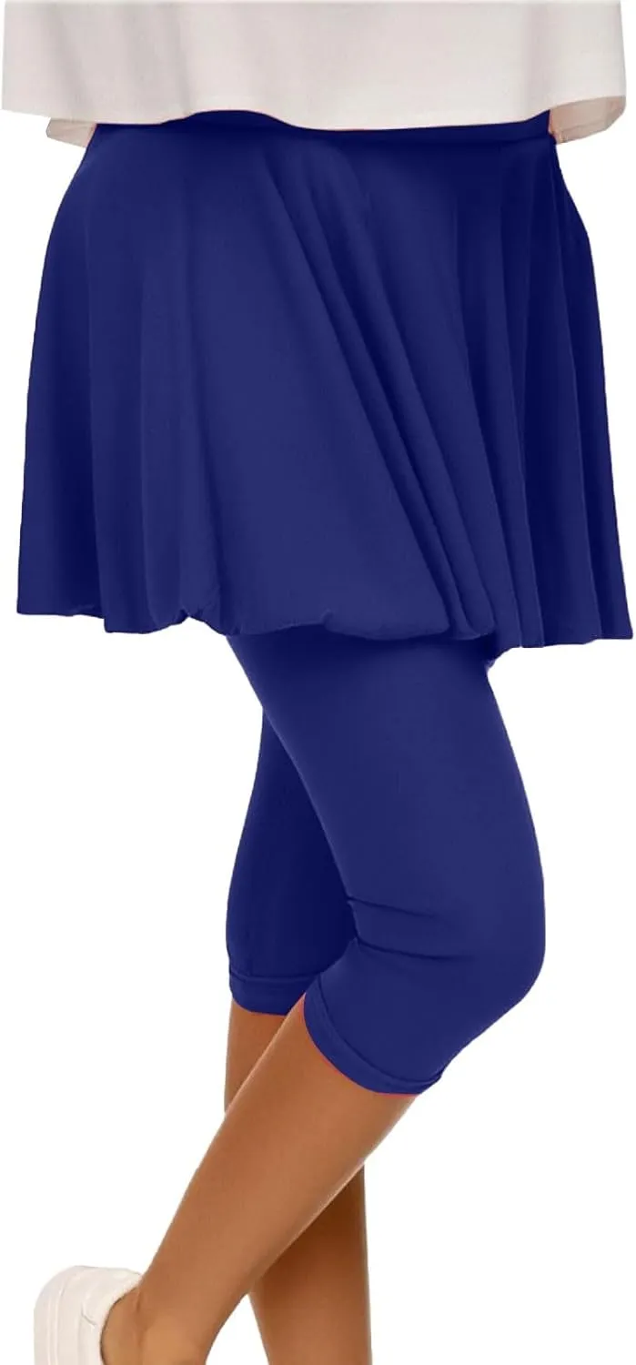 Women's Yoga Skirt with Built-in Leggings Summer High-Waisted Athletic Skorts Pants Breathable Running Outfits