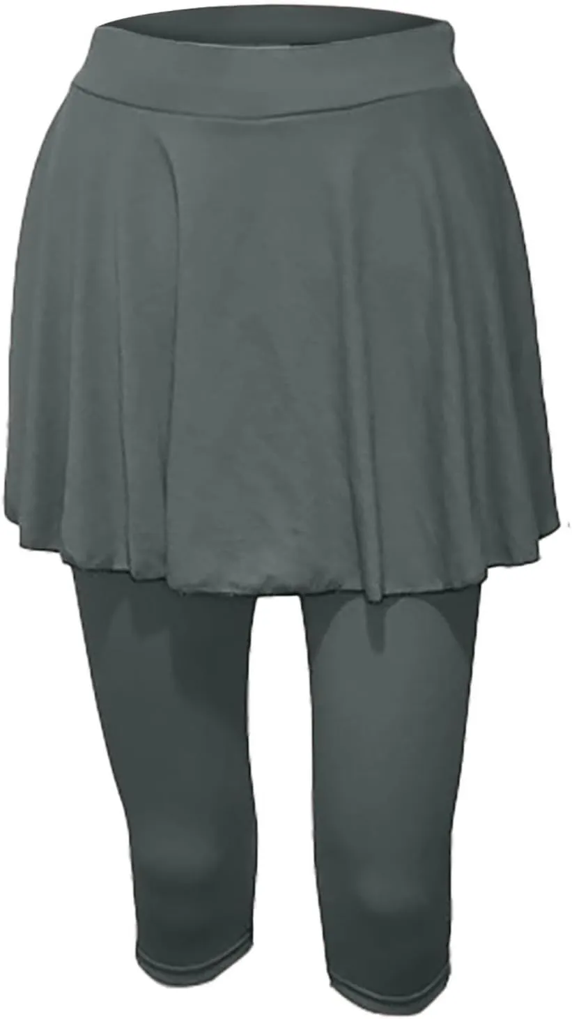 Women's Yoga Skirt with Built-in Leggings Summer High-Waisted Athletic Skorts Pants Breathable Running Outfits