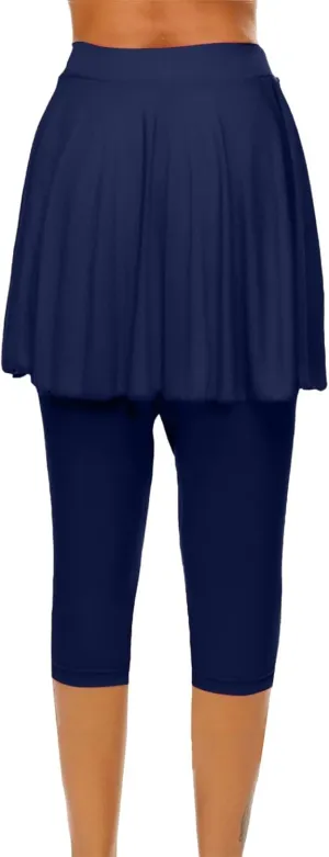 Women's Yoga Skirt with Built-in Leggings Summer High-Waisted Athletic Skorts Pants Breathable Running Outfits