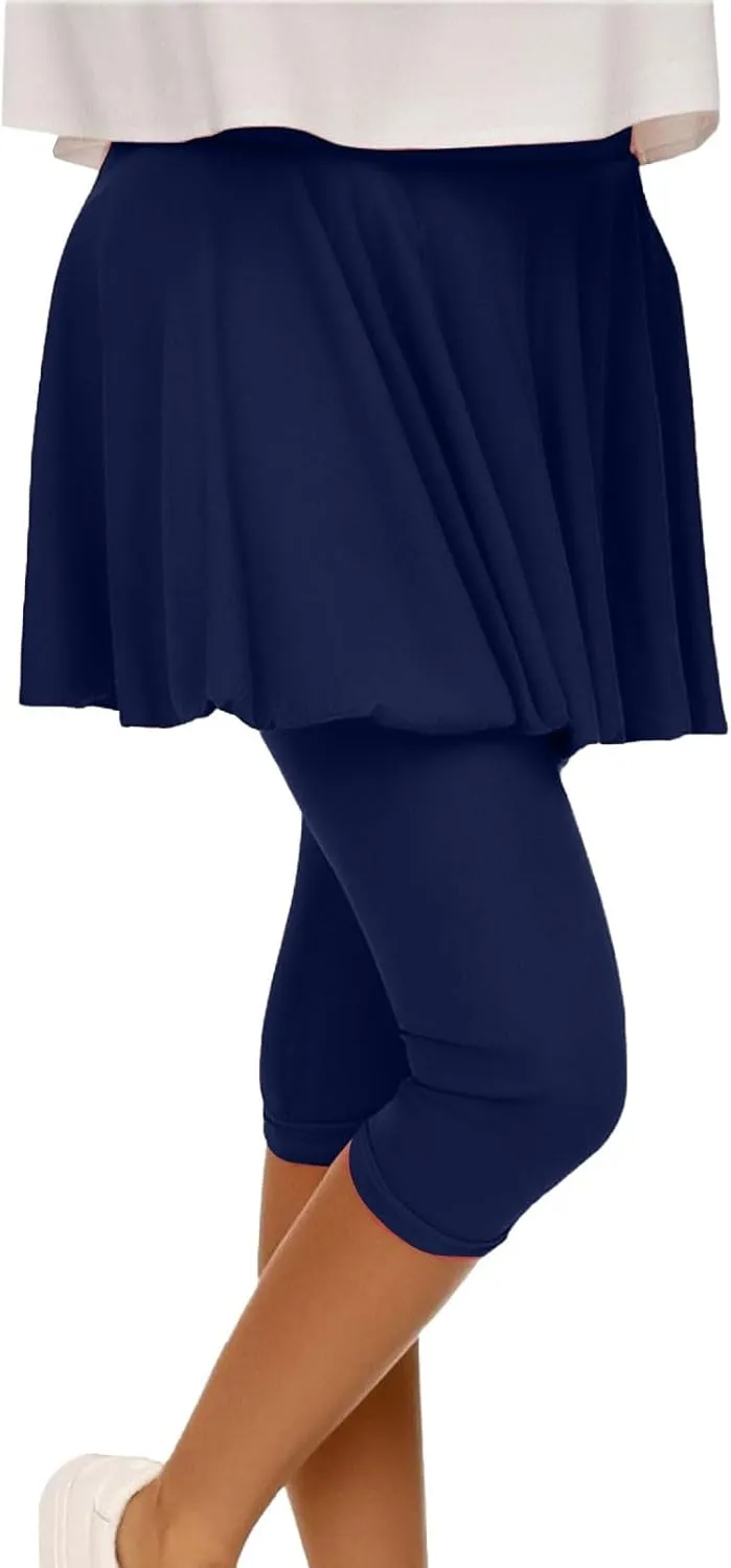 Women's Yoga Skirt with Built-in Leggings Summer High-Waisted Athletic Skorts Pants Breathable Running Outfits