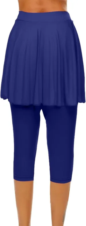Women's Yoga Skirt with Built-in Leggings Summer High-Waisted Athletic Skorts Pants Breathable Running Outfits