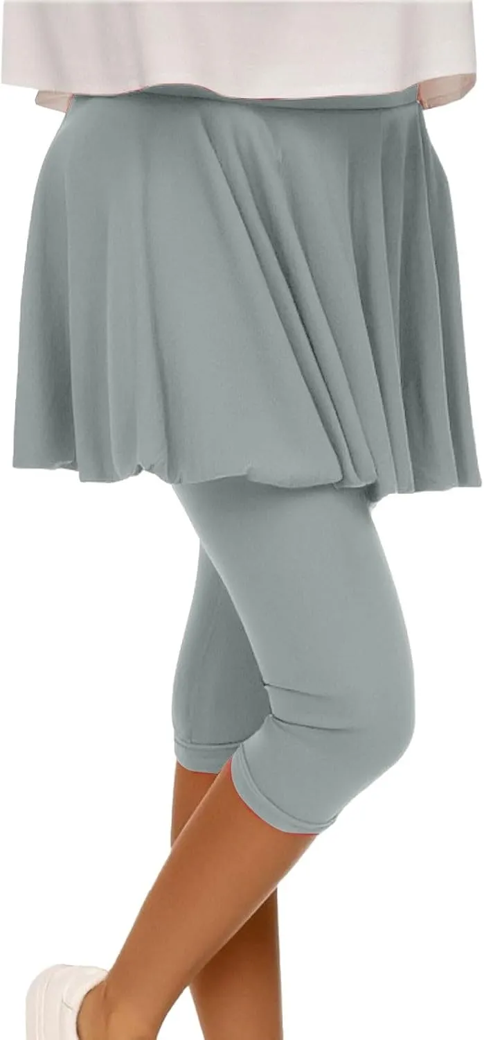 Women's Yoga Skirt with Built-in Leggings Summer High-Waisted Athletic Skorts Pants Breathable Running Outfits